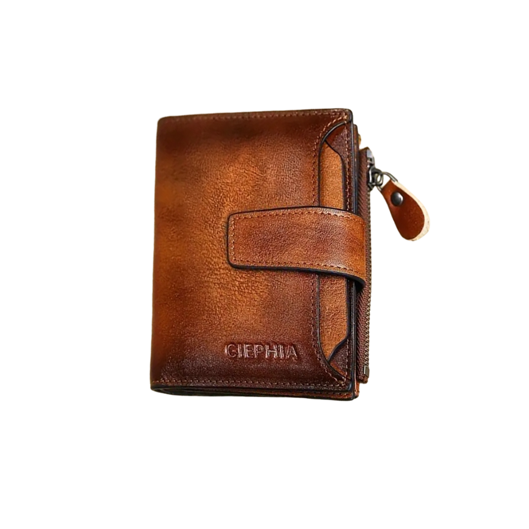 Callum | Vintage läder RFID trifold plånbok