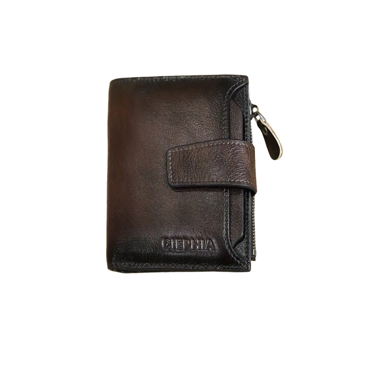 Callum | Vintage läder RFID trifold plånbok