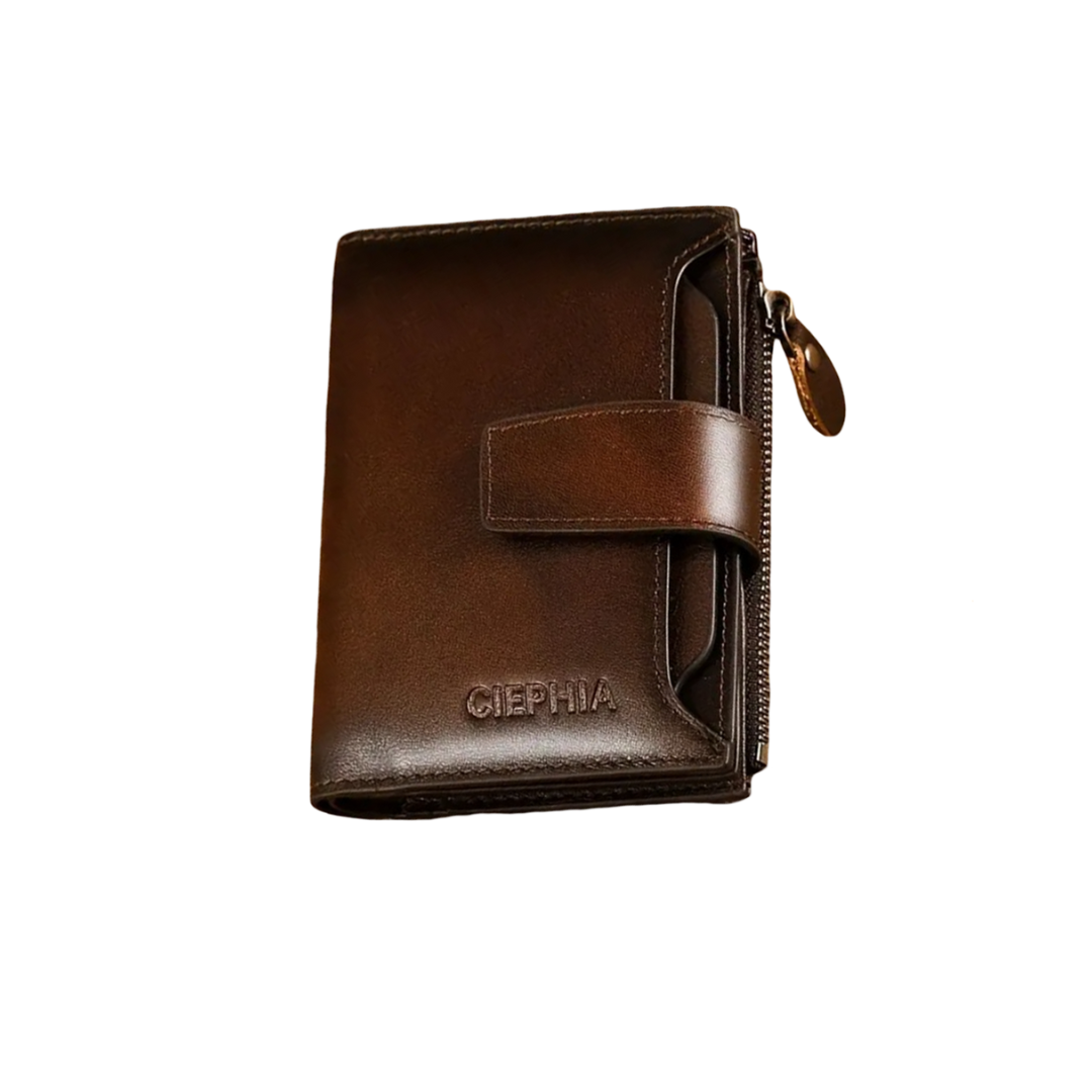 Callum | Vintage läder RFID trifold plånbok