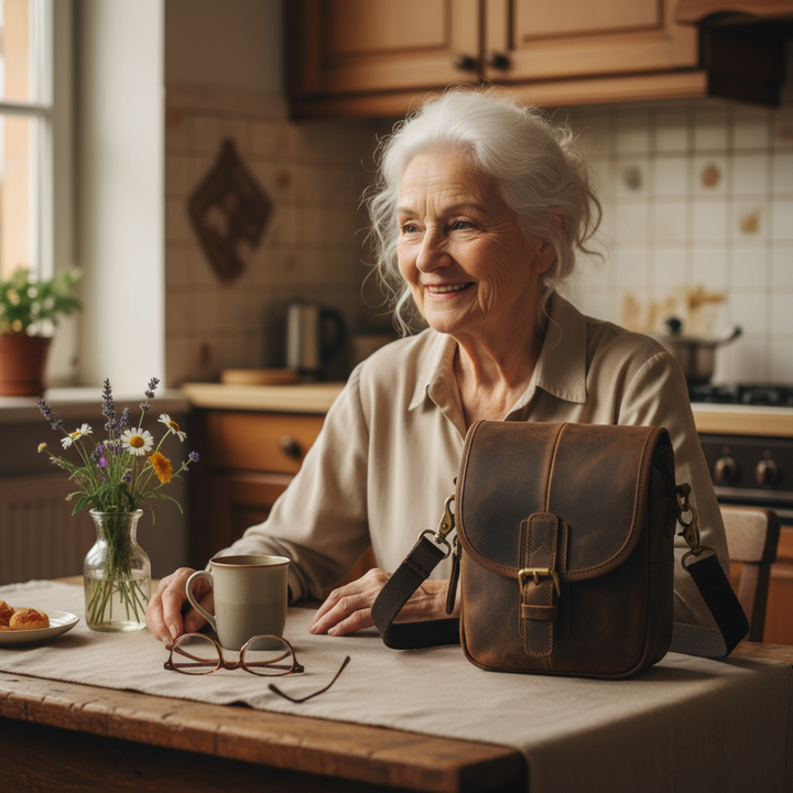 Nolan läderaxelväska