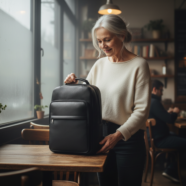 Jonas läderryggsäck