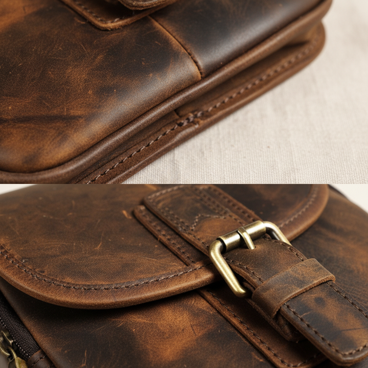 Nolan läderaxelväska