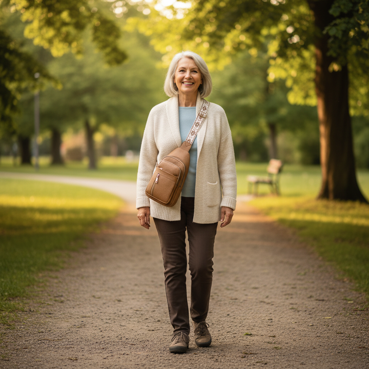 Hazelfärgad Bröstväska