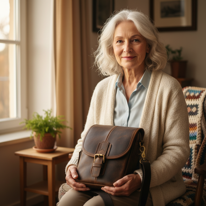 Nolan läderaxelväska