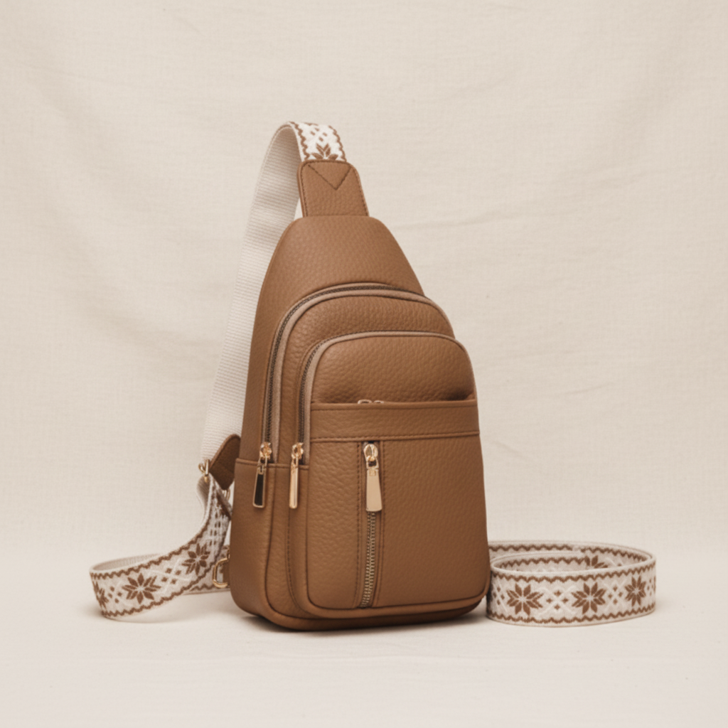 Hazelfärgad Bröstväska