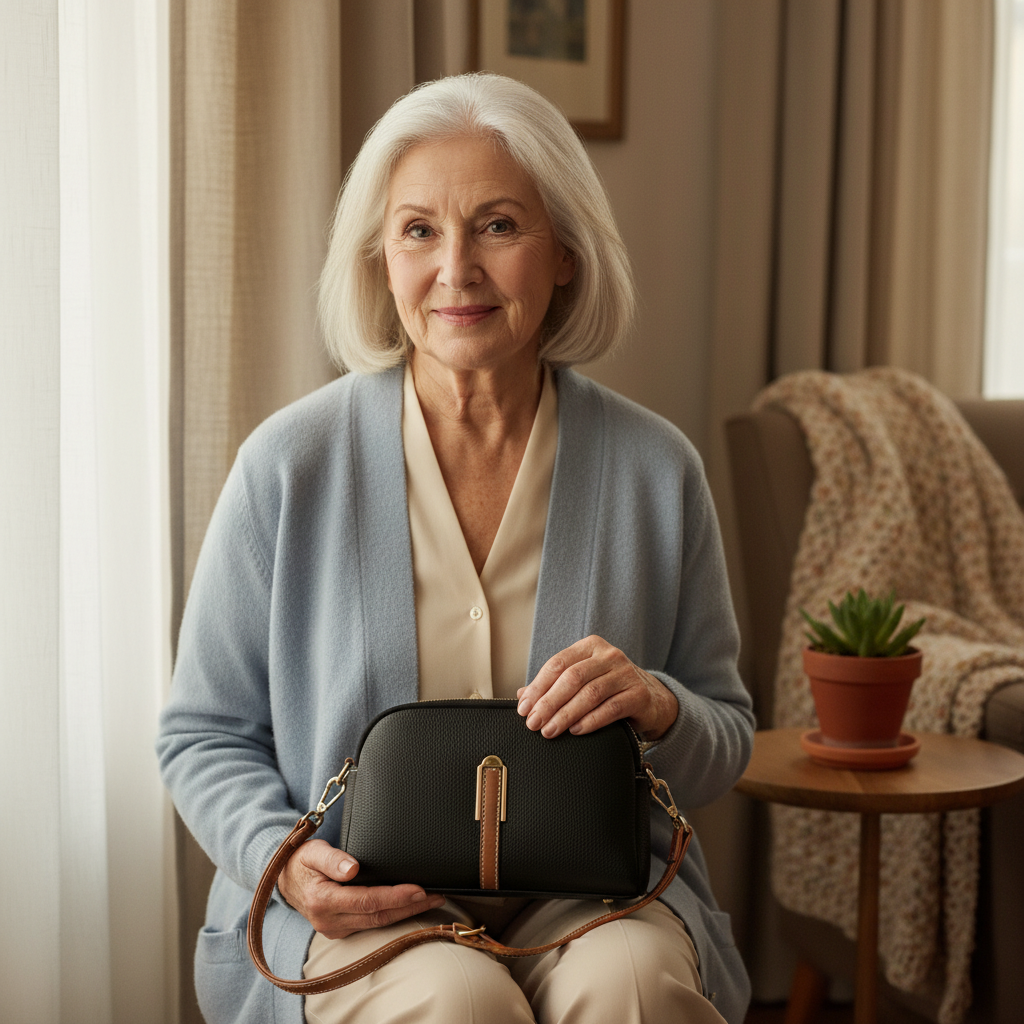 Mila läder axelväska