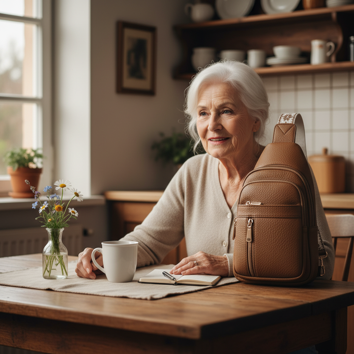 Hazelfärgad Bröstväska