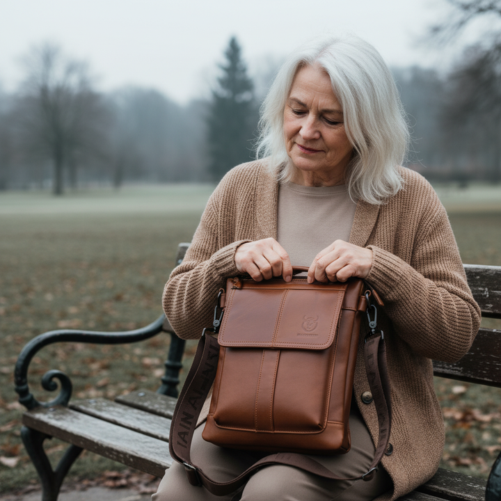 Anton läder axelväska