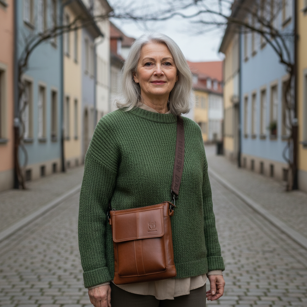 Anton läder axelväska